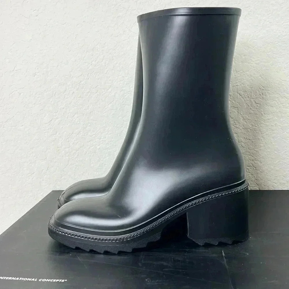 INC International Concepts Black Rain Boots - Picture 12 of 14